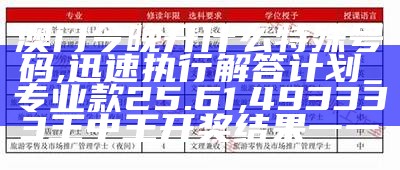 澳门今晚开什么特殊号码,迅速执行解答计划_专业款25.61, 493333王中王开奖结果一一