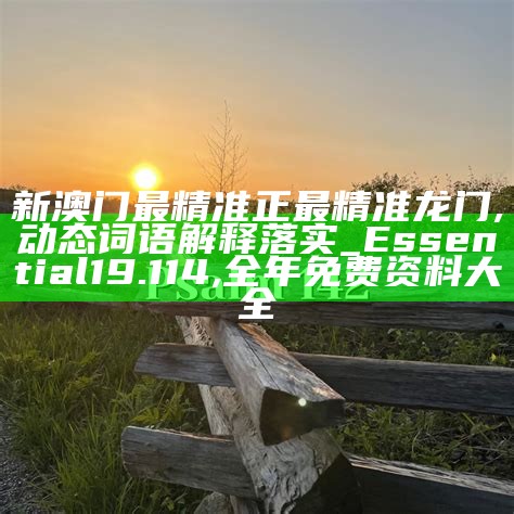 新澳门最精准正最精准龙门,动态词语解释落实_Essential19.114, 全年免费资料大全