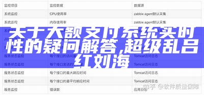 关于大额支付系统实时性的疑问解答, 超级乱吕红刘海